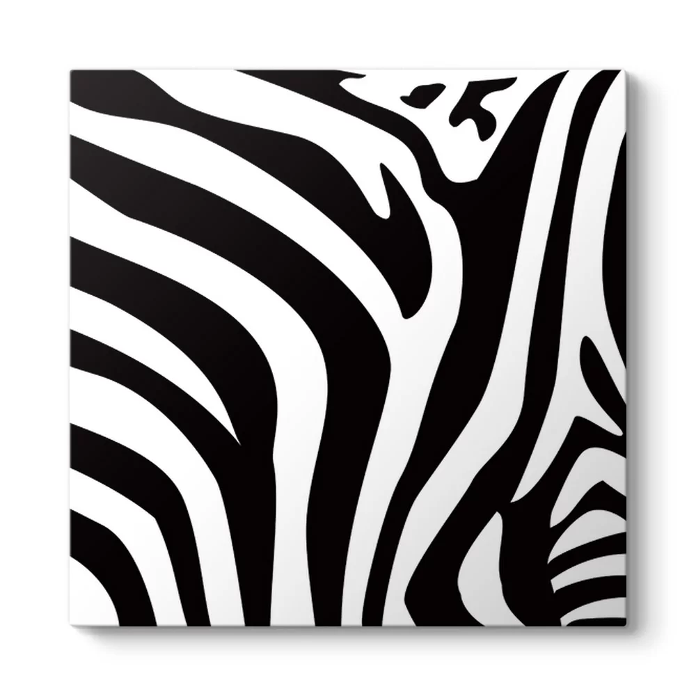 Zebra Deseni Vektörel Tablo - Model 3
